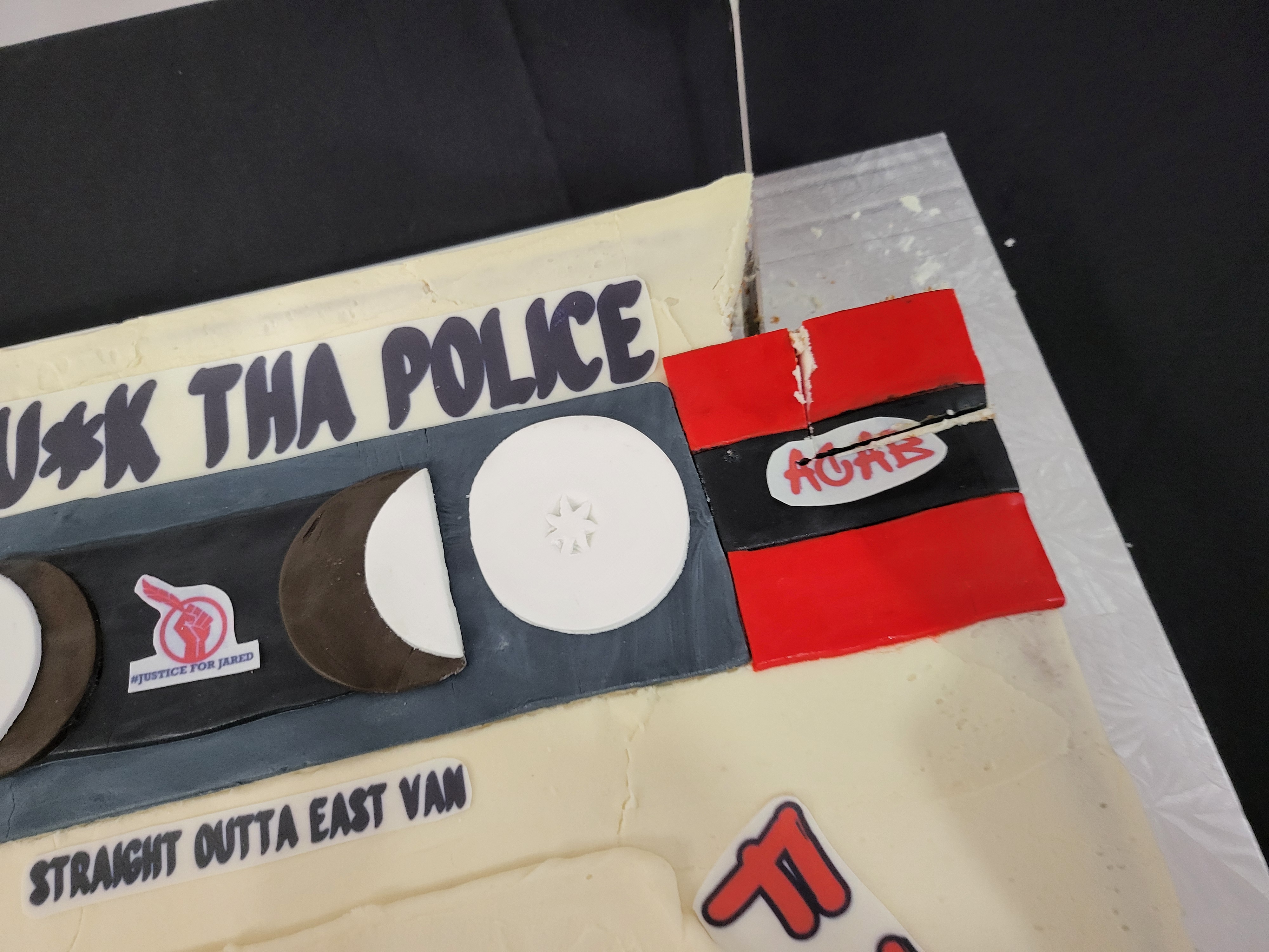 FTP cake being cut.