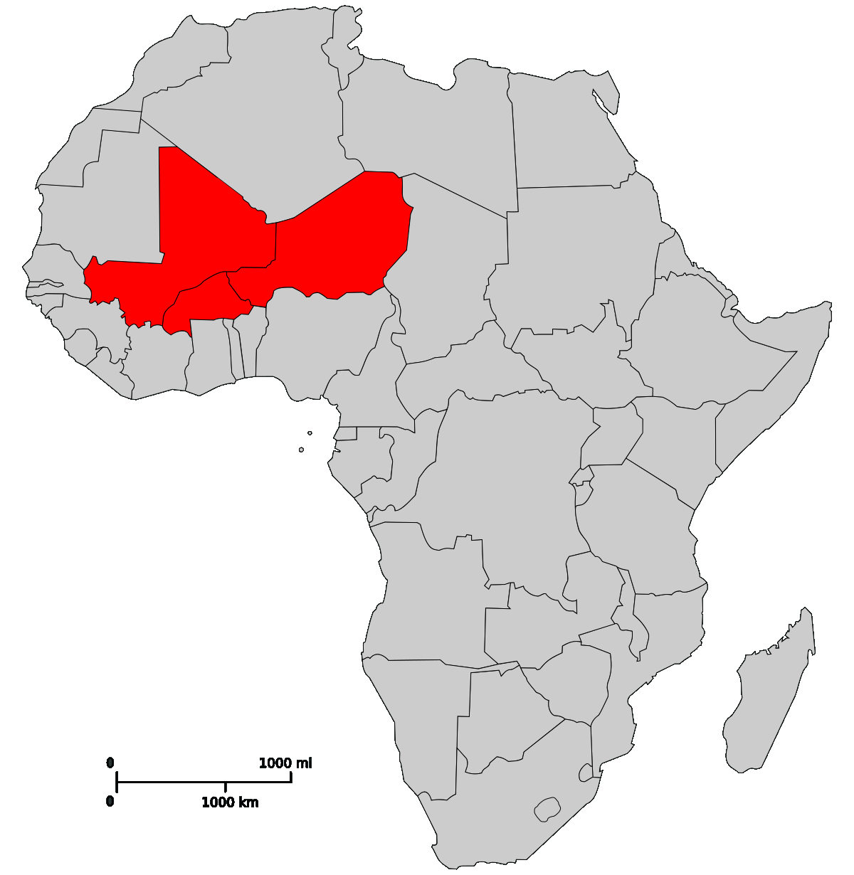 Map of the Alliance of Sahel States (Image: Lukt64, Wikimedia)