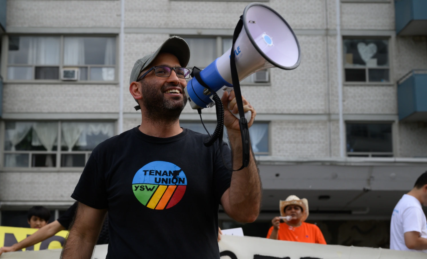 Tenant organizer Bruno Dubrusin of the York South-Weston Tenant Union. (Photo: Climate Justice TO) Tenant organizer Bruno Dubrusin of the York South-Weston Tenant Union. (Photo: Climate Justice TO)