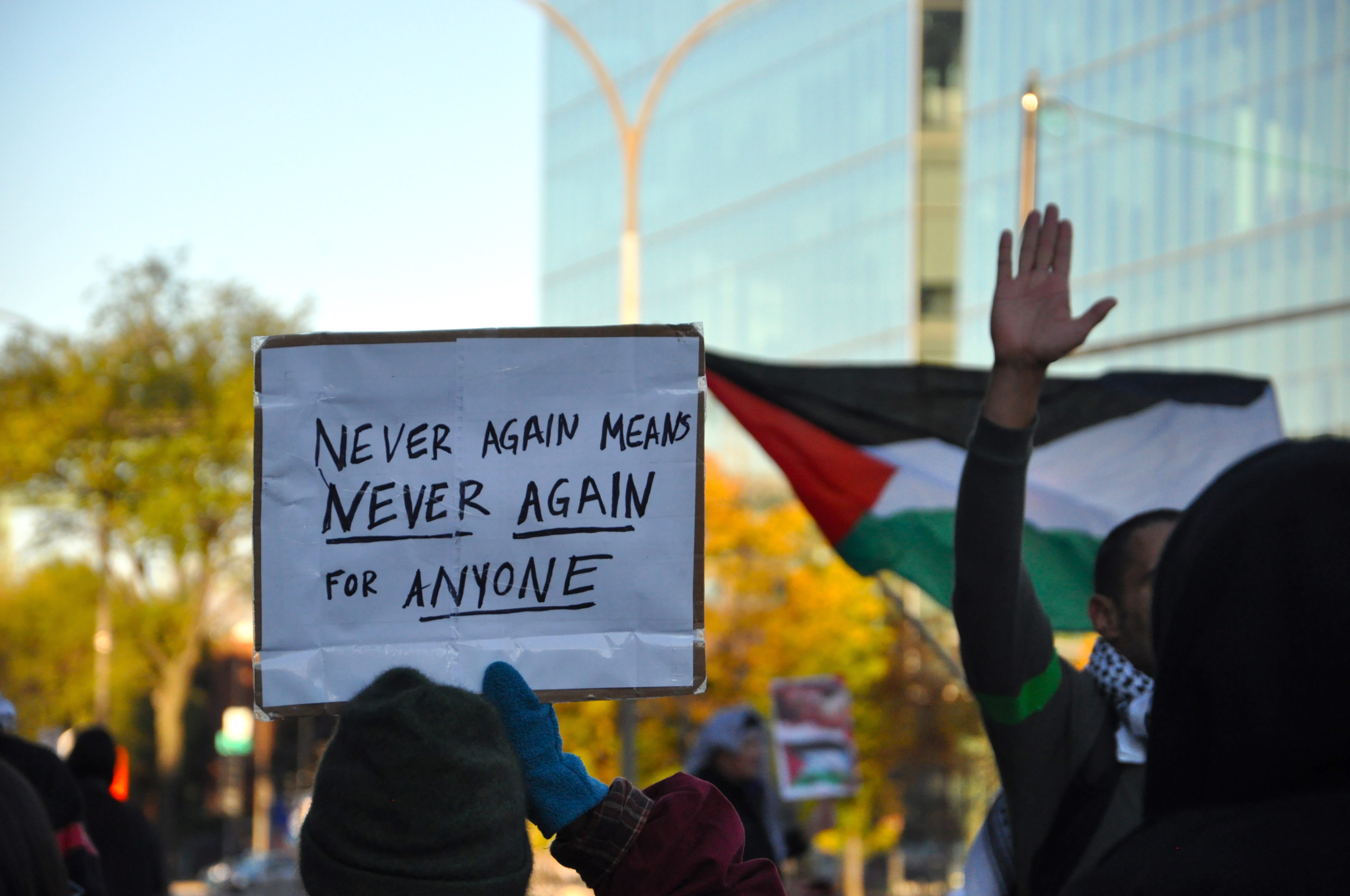 March in solidarity with the Palestinian people in Montreal on November 4, 2023. Photo: Jahanzeb Hussain.