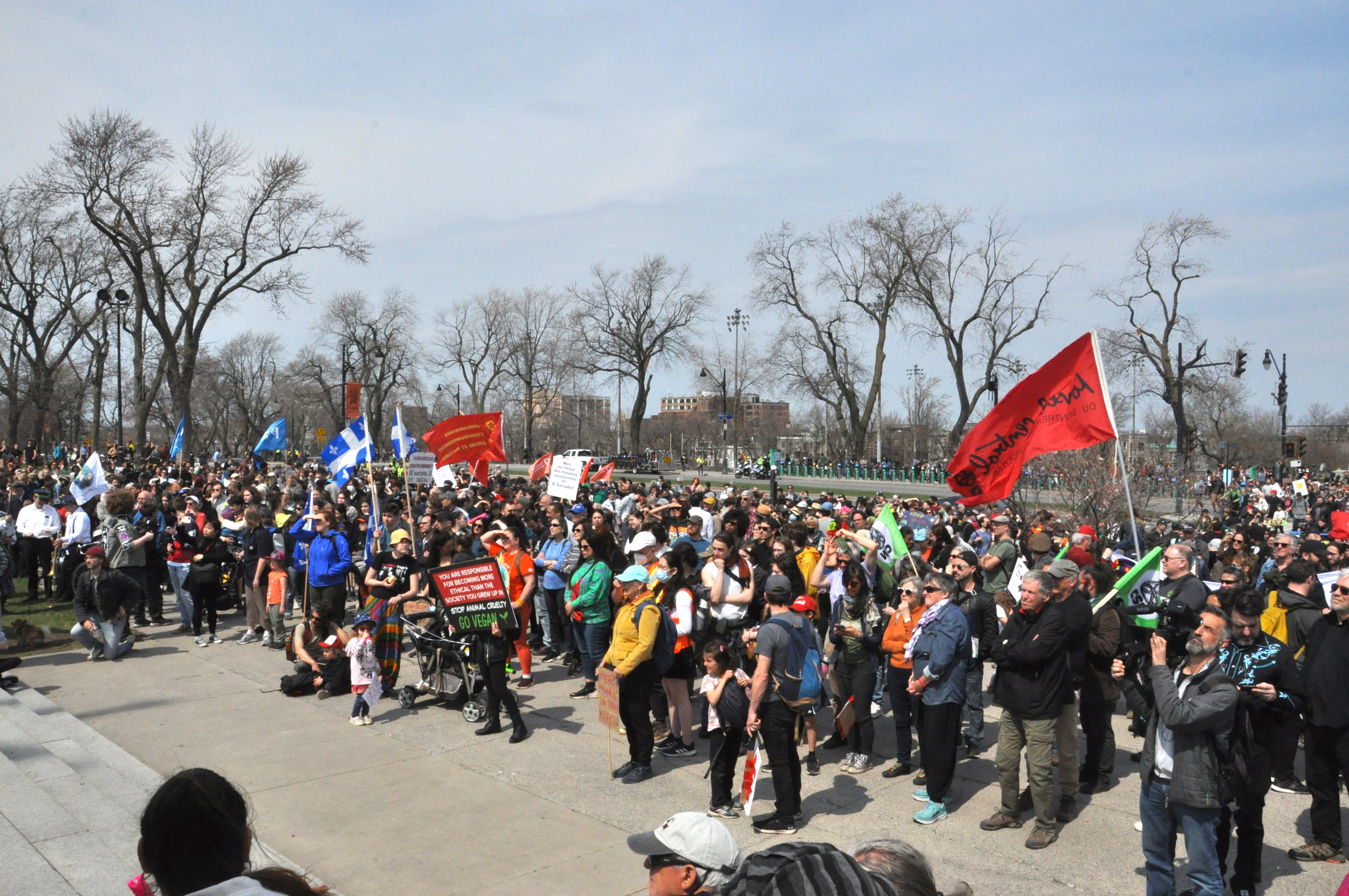 The 2023 Earth Day march in Montreal. Photo: Jahanzeb Hussain.