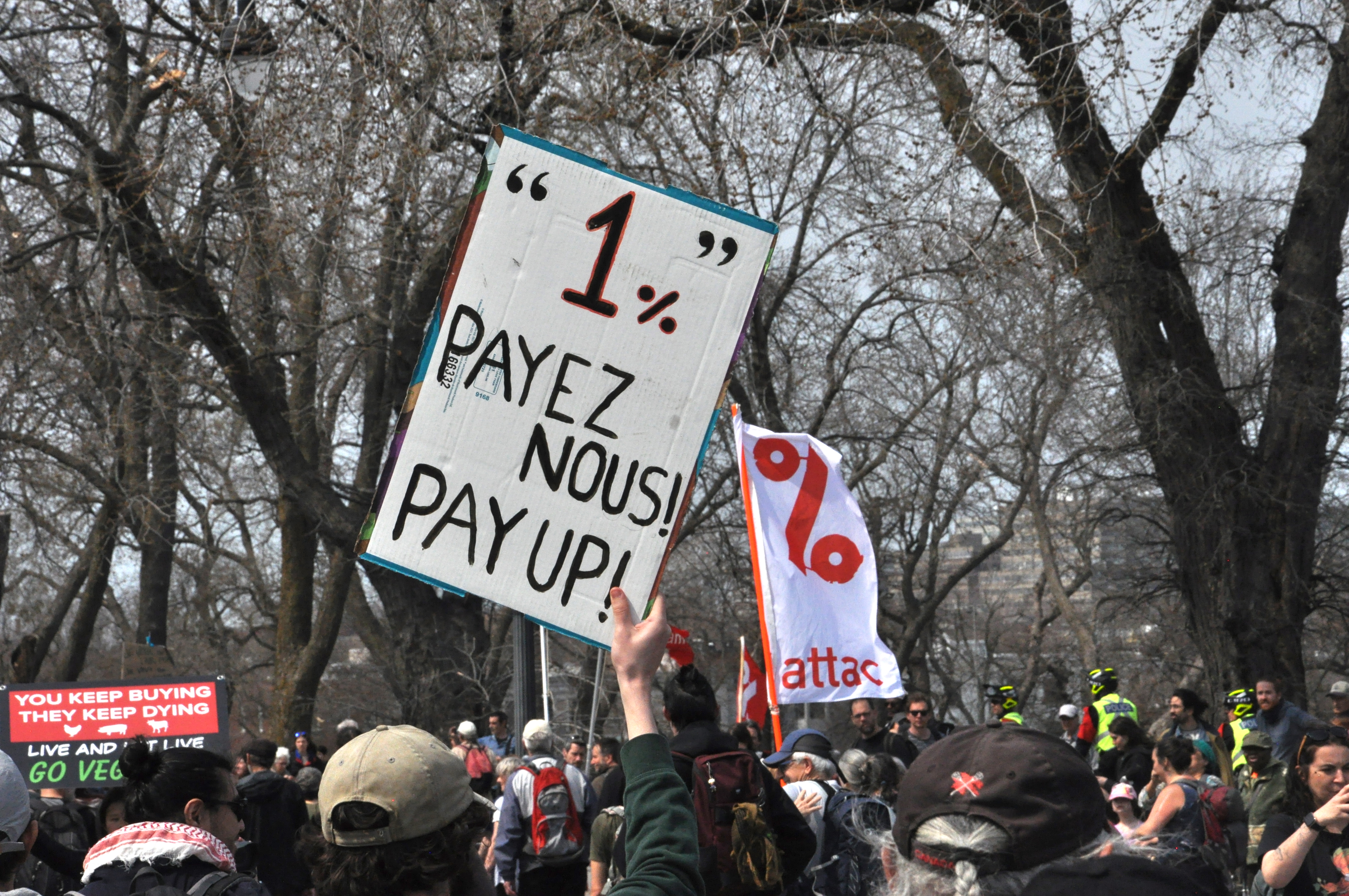 The 2023 Earth Day march in Montreal. Photo: Jahanzeb Hussain.