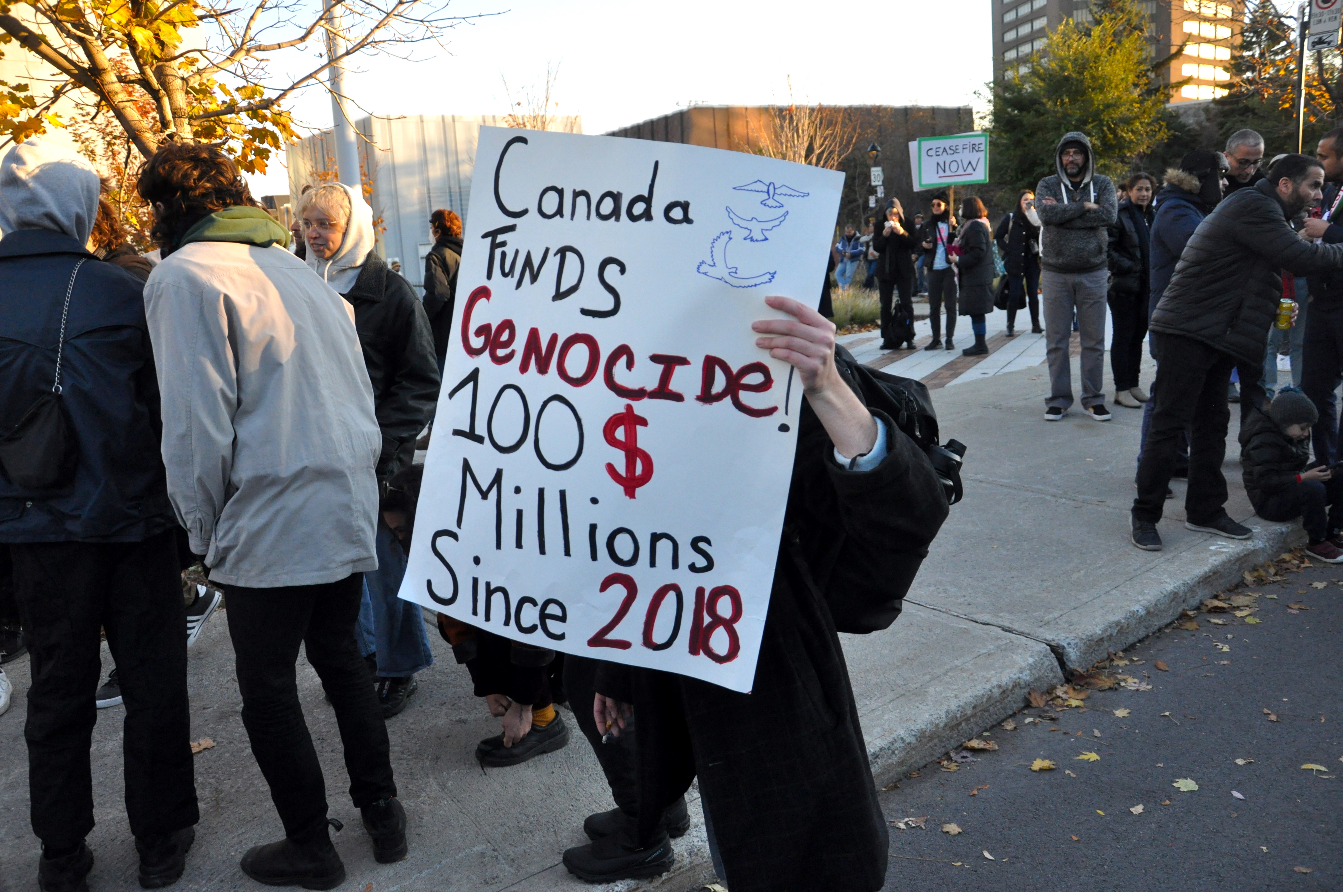 March in solidarity with the Palestinian people in Montreal on November 4, 2023. Photo: Jahanzeb Hussain.
