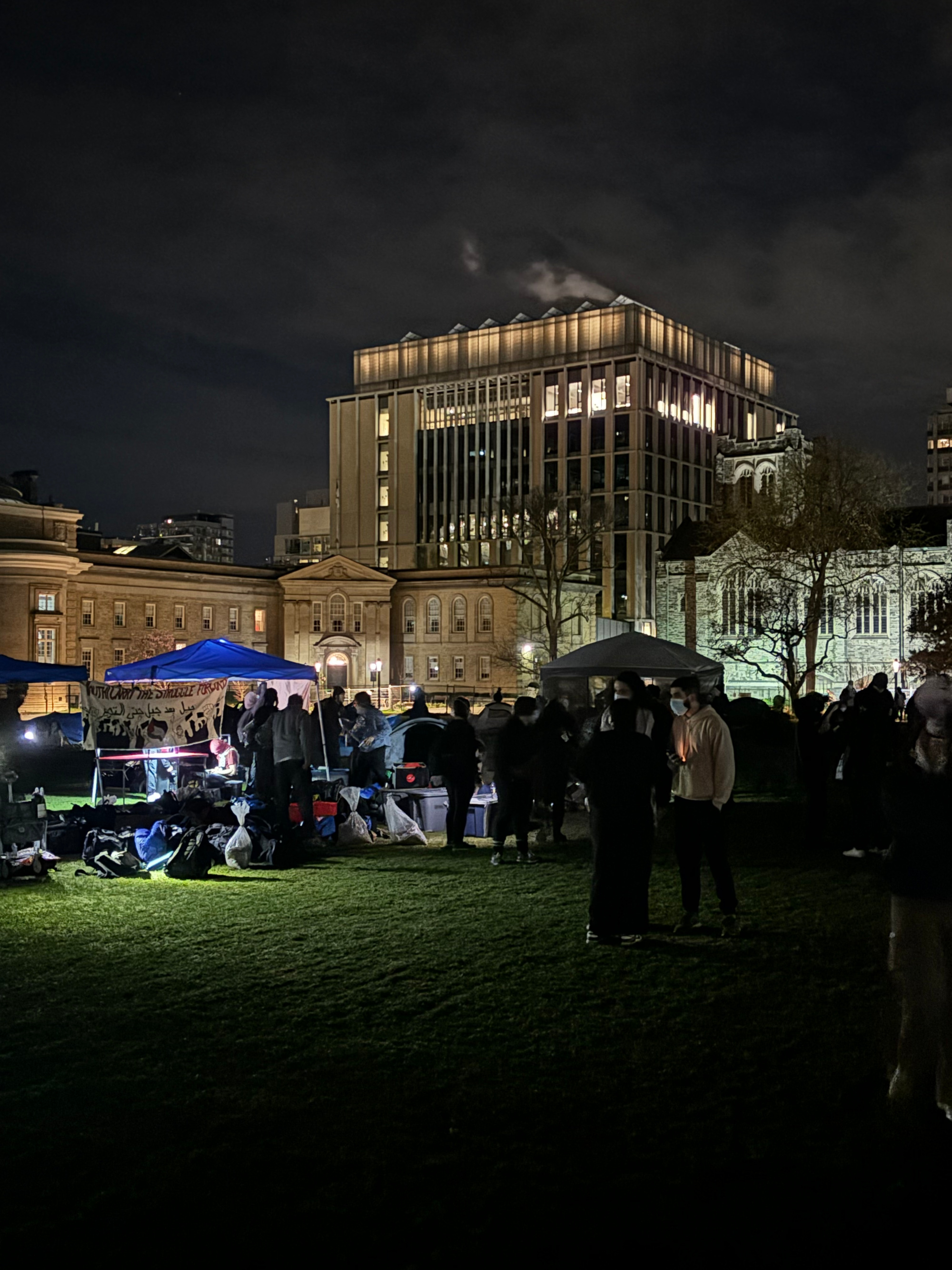The University of Toronto student encampment in solidarity with Palestine. (Photo: Omar Taleb)
