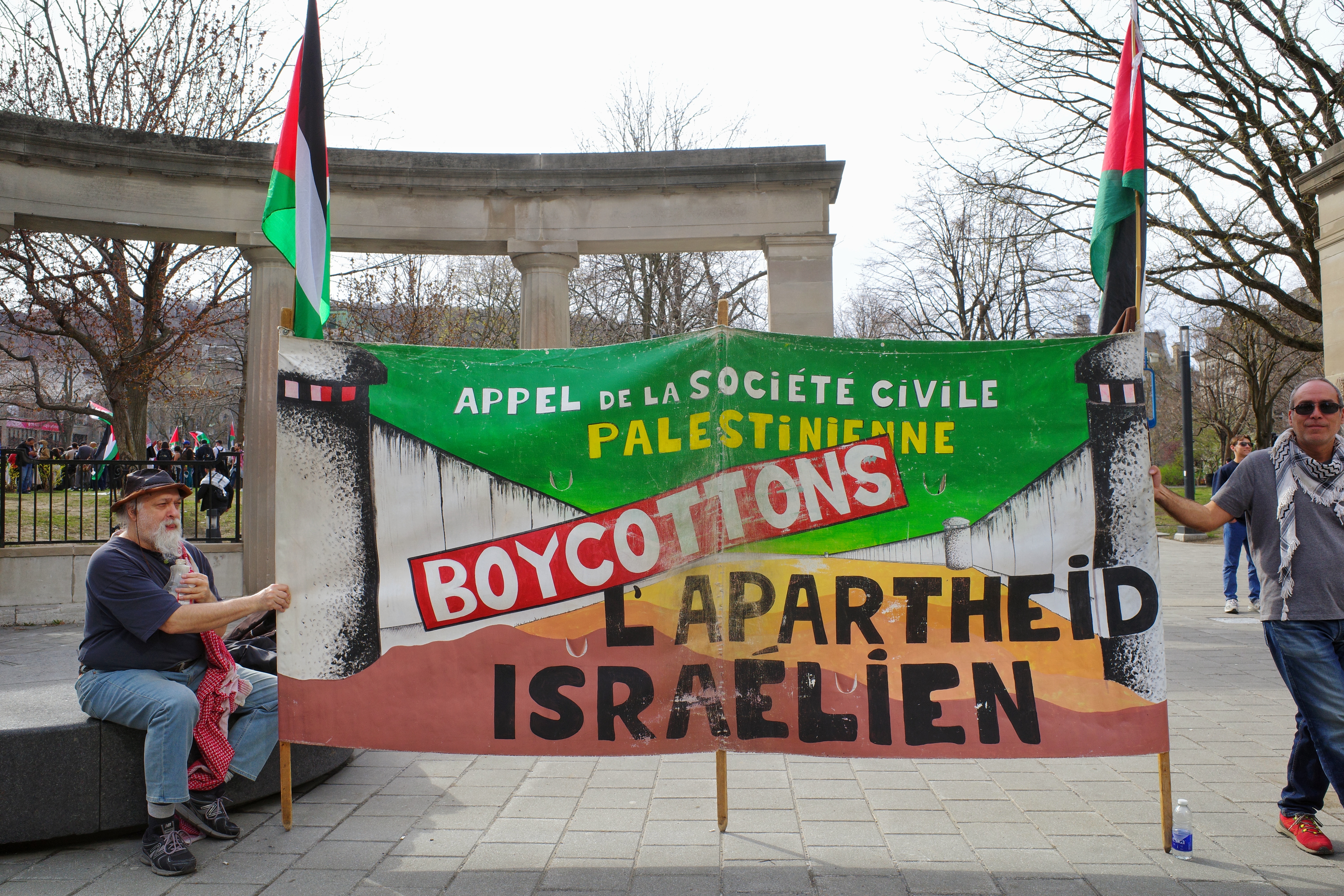 The Palestine solidarity encampment organized by students in Montreal. (Photo: Jahanzeb Hussain)