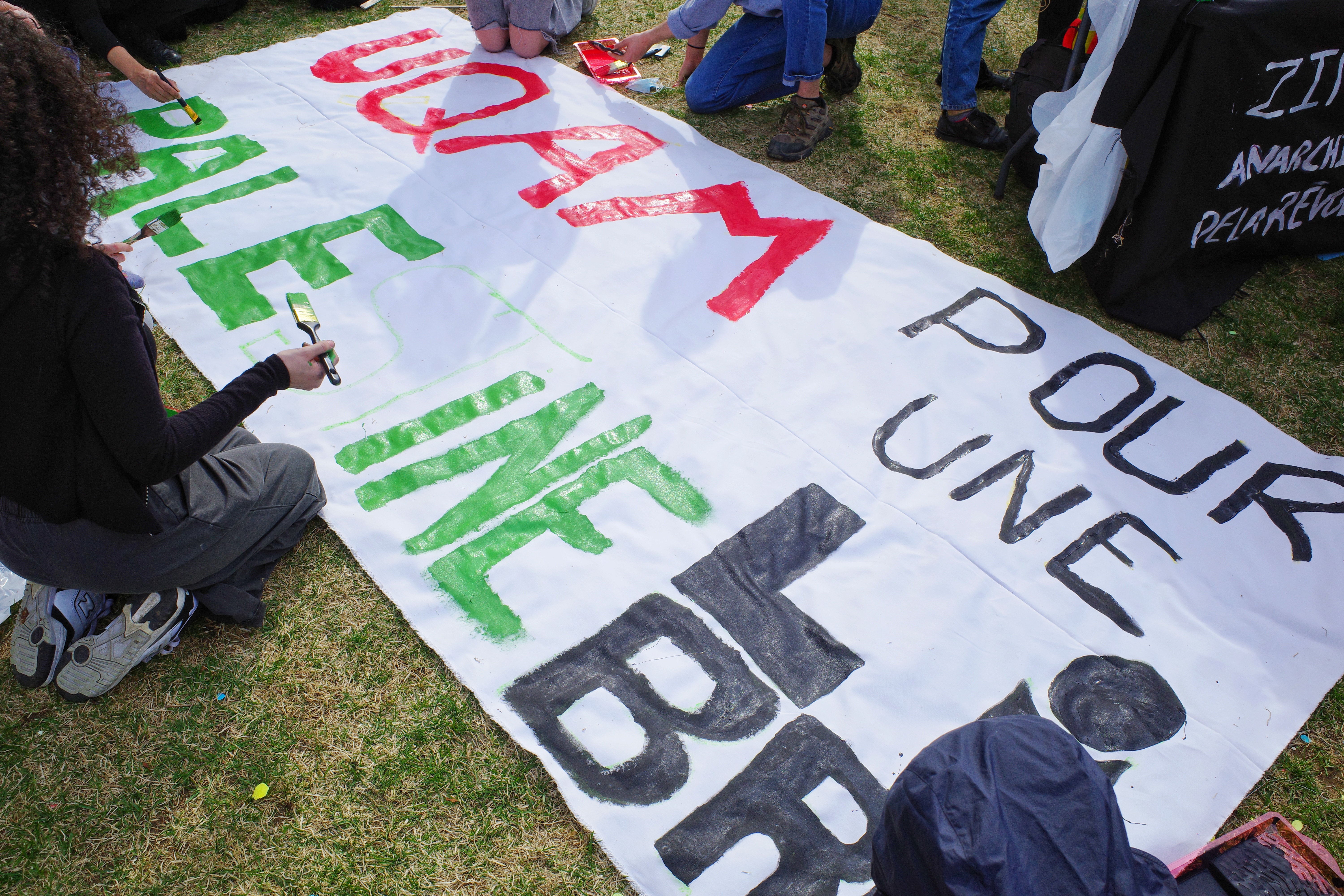 The Palestine solidarity encampment organized by students in Montreal. (Photo: Jahanzeb Hussain)