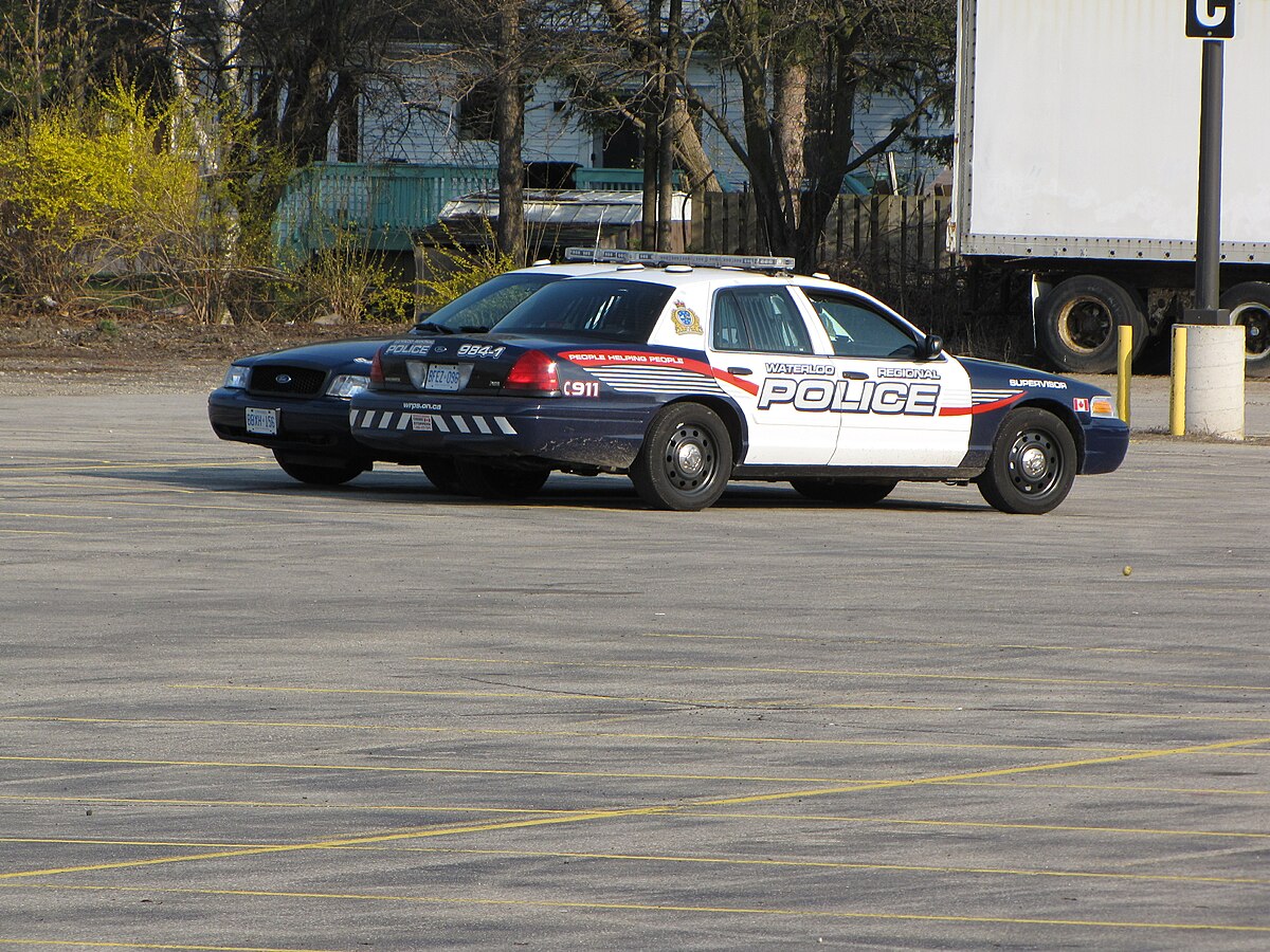 Waterloo Regional Police Cruisers. Via Wikpedia.