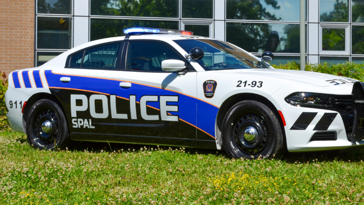 Longueuil Police Car on grass.