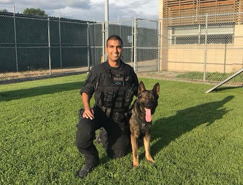 Photo Credit: Canadian Police Canine Association, August 12, 20218 VPD Cst. Simrit Roycombough with police dog