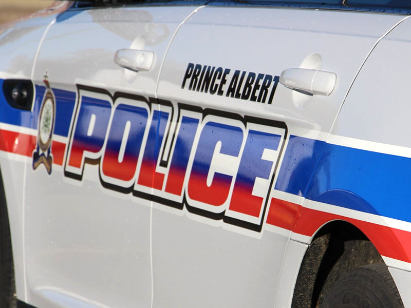 Side of Prince Albert Police car.