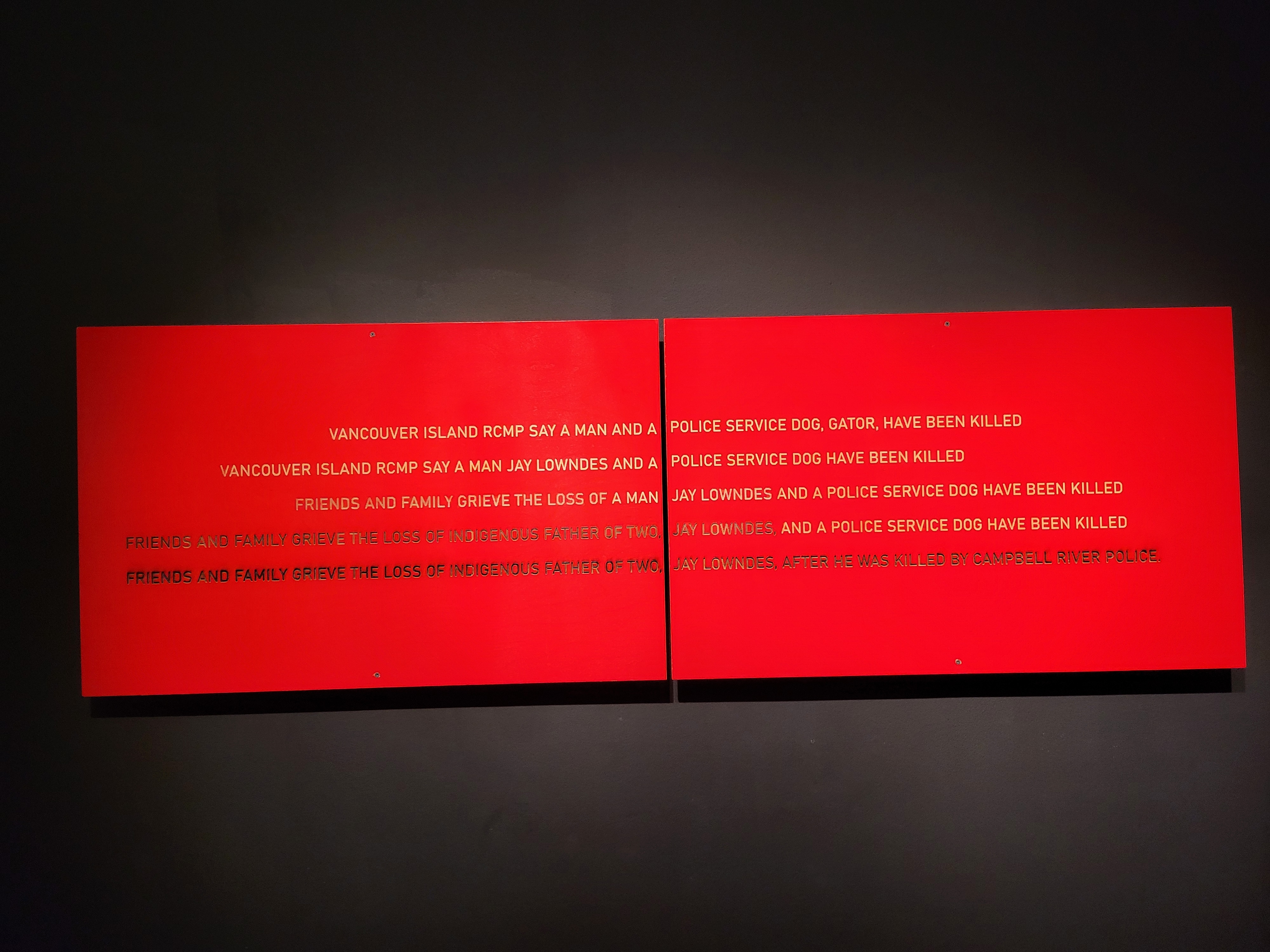 Red panel.