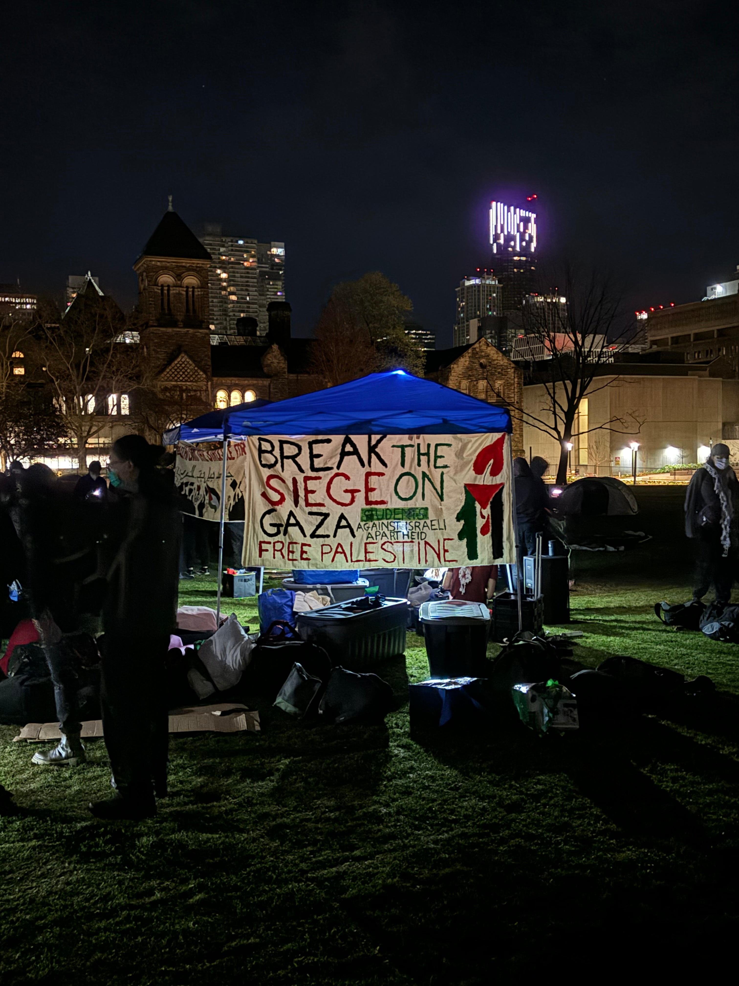 University of Toronto student encampment in solidarity with Palestine. (Photo: Omar Taleb)