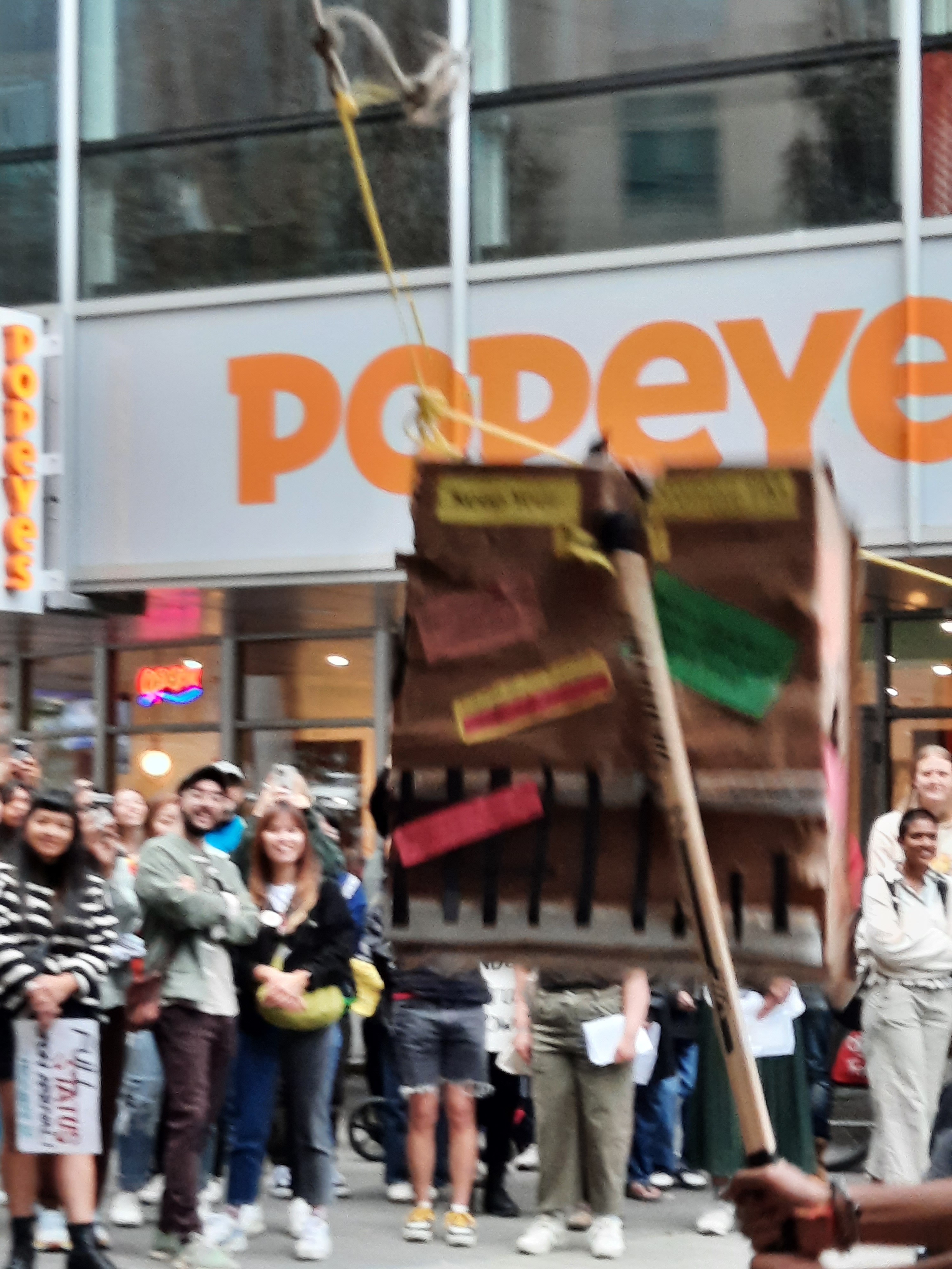 Smashing the border pinata.