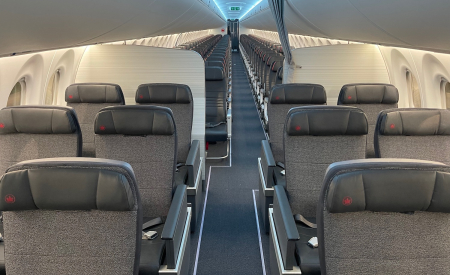 The cabin if an Air Canada plane. (Image: Live and Let's Fly, Creative Commons)