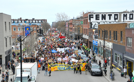 The 2023 Earth Day march in Montreal. Photo: Jahanzeb Hussain.