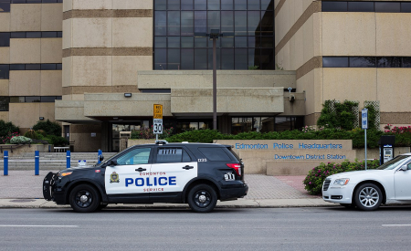 Edmonton police at headquarters -- image by Mack Male via Wikimedia Edmonton police at headquarters -- image by Mack Male via Wikimedia