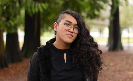 Tenant and drug user organizer Melanie Andita.