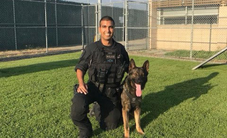 VPD Cst. Simrit Roycombough with police dog