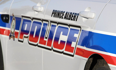 Side of Prince Albert Police car.