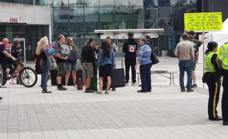 Far-right crowd at Surrey City Hall